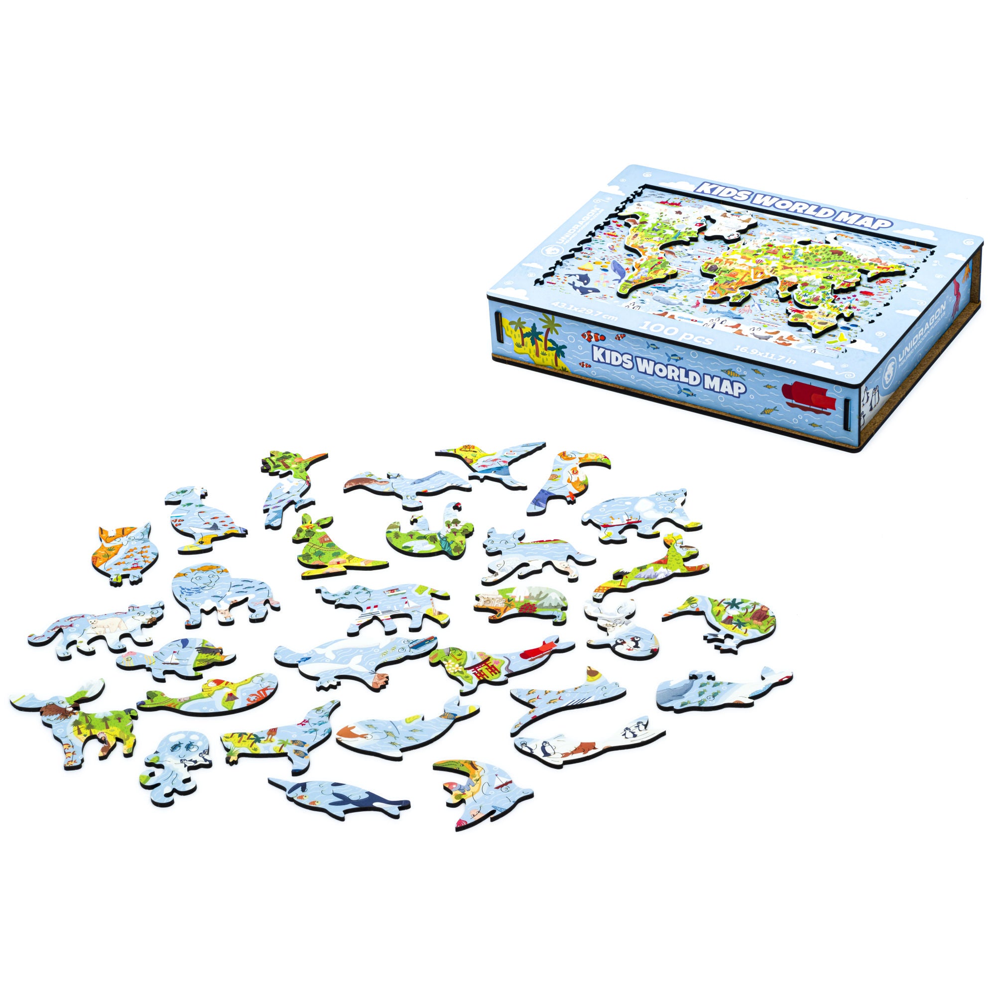 Kids World Map Puzzle 100